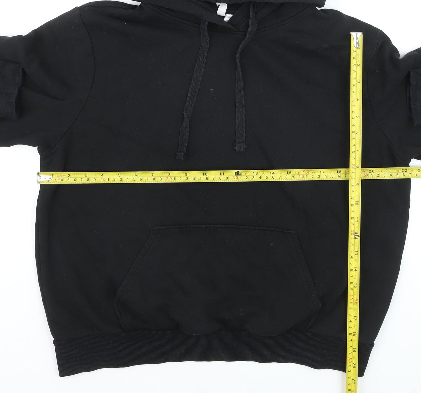 DIVIDED Men’s Black Pullover Hoodie L Fleece Cotton Blend