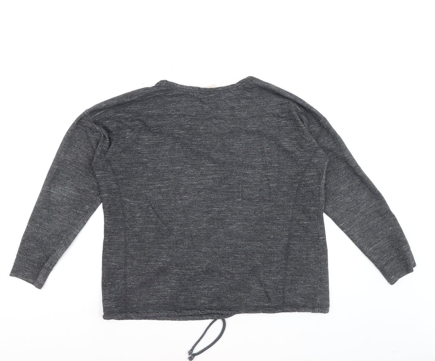 Next Women Grey Pullover Sweatshirt Size 14 Cotton Blend