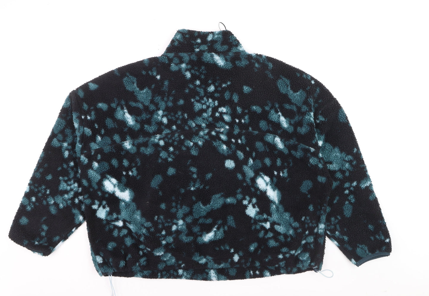 Dunnes Women Blue Tie Dye Fleece 1/4 Zip Active Jacket XL