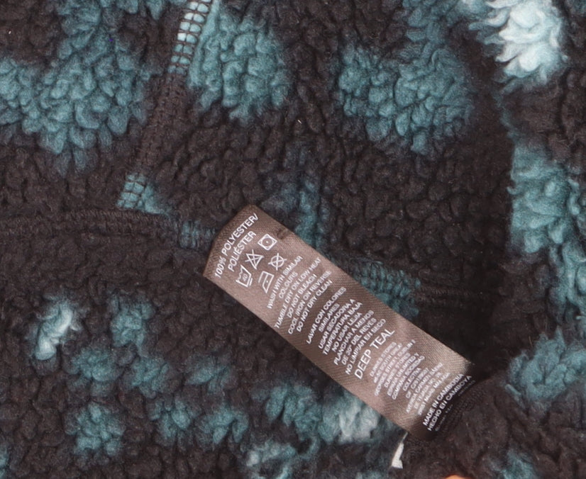 Dunnes Women Blue Tie Dye Fleece 1/4 Zip Active Jacket XL