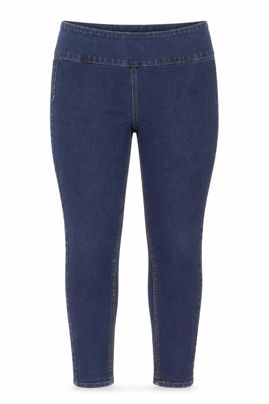Pieces Womens Blue High Rise Jegging Jeans Size L Slim Fit Stretch Denim