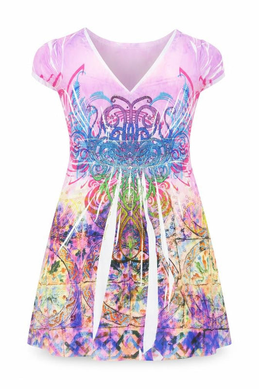 Ellea Paris Women’s Multicoloured A-Line Knee Length Dress M