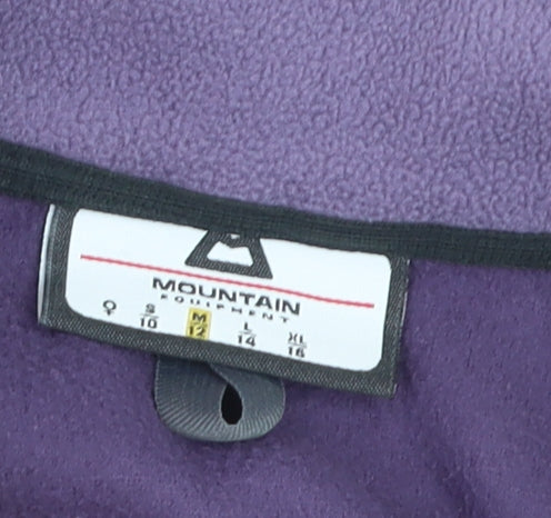 Mountain Equipment Womens Purple 1/2 Zip Fleece Sweatshirt Size 12 M