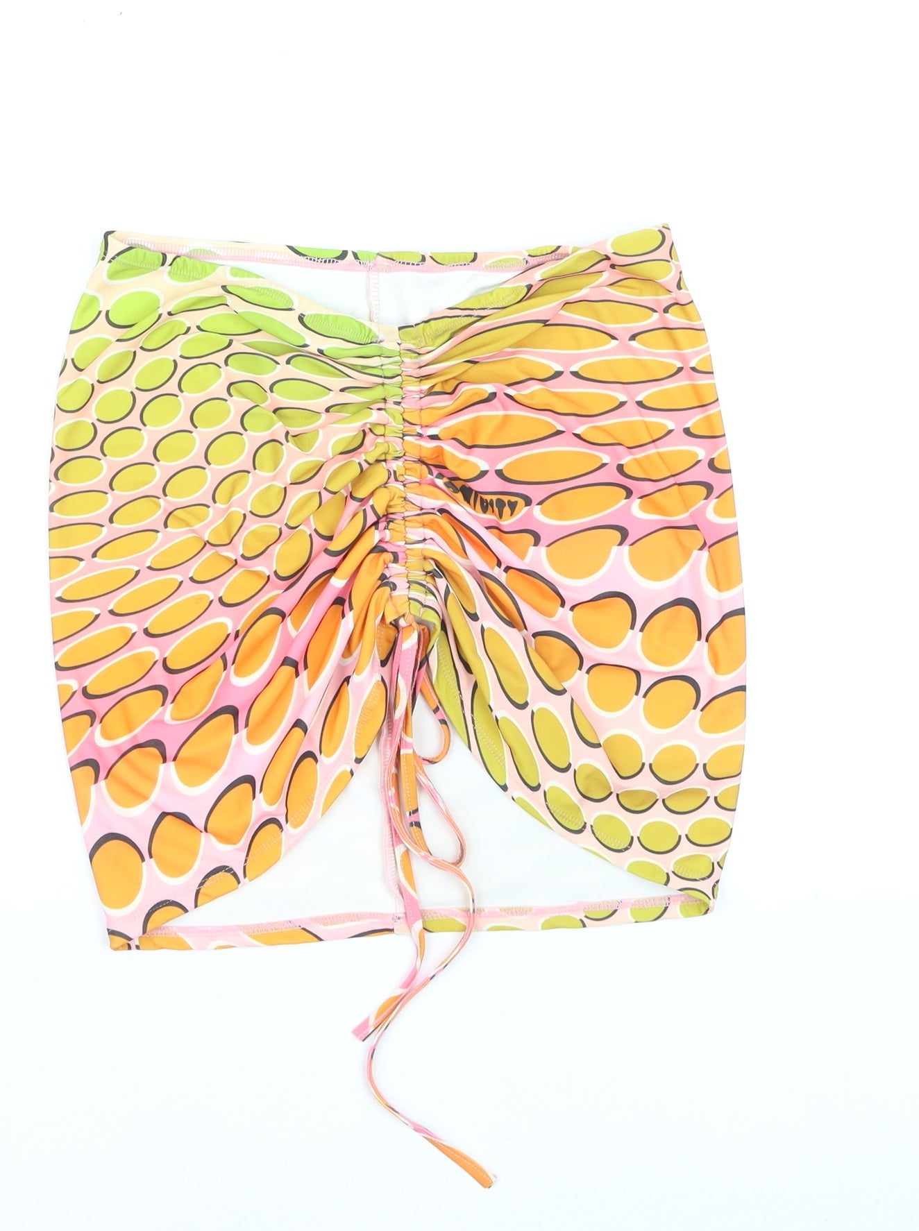 OMIGHTY Women Multicoloured Geometric Swim Skirt Size M Retro Style