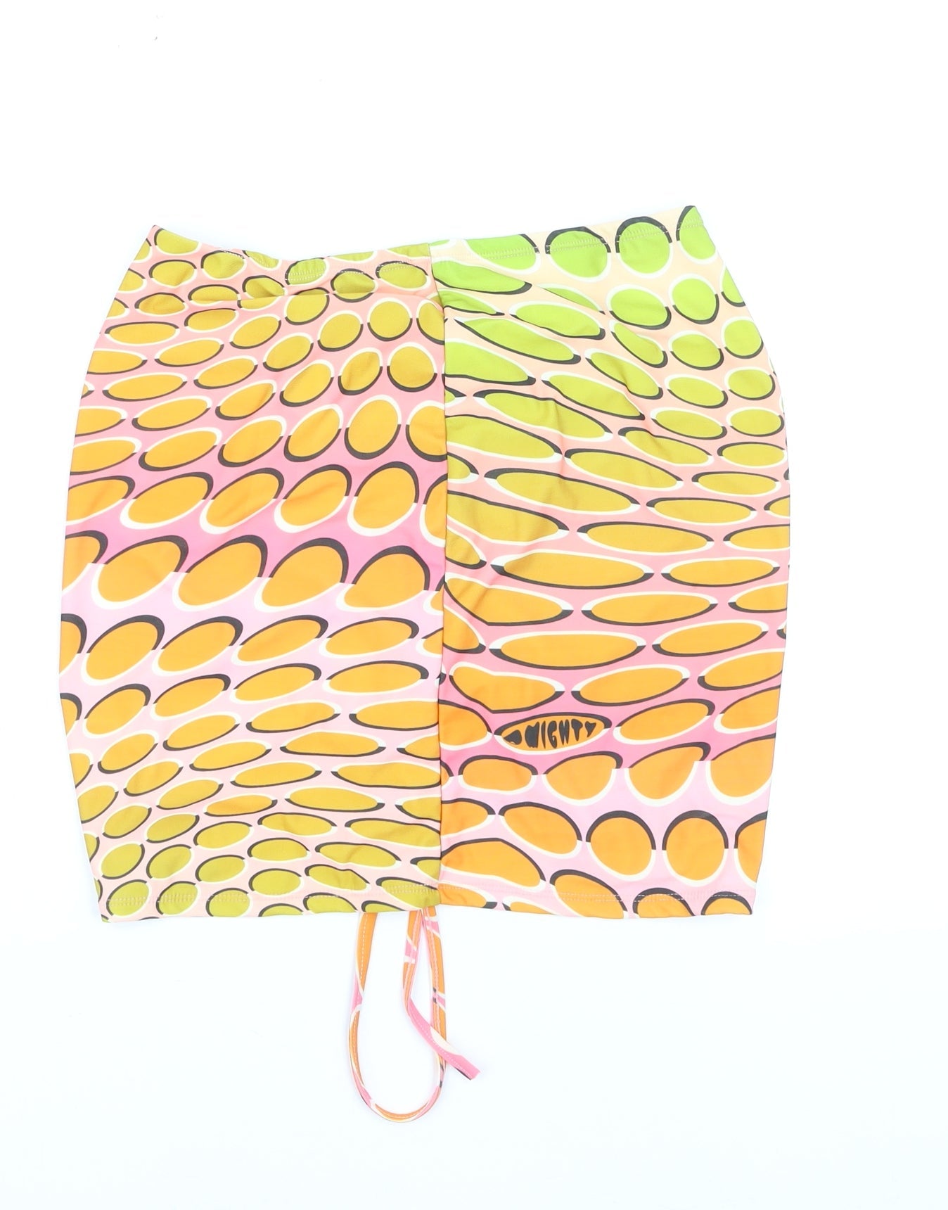 OMIGHTY Women Multicoloured Geometric Swim Skirt Size M Retro Style