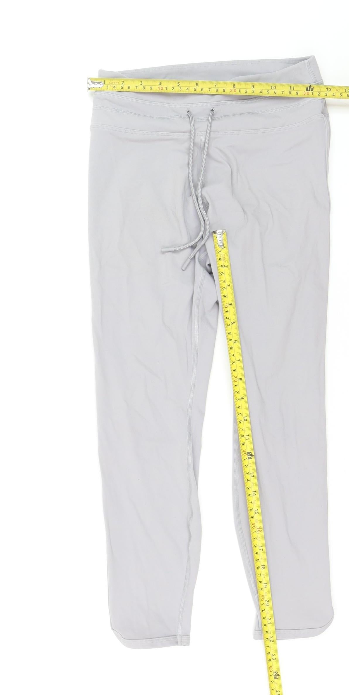 Lorna Jane Womens Grey Slim Fit Active Leggings Size M