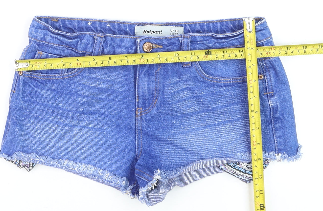 New Look Women's Blue Denim Hot Pants Shorts UK 10