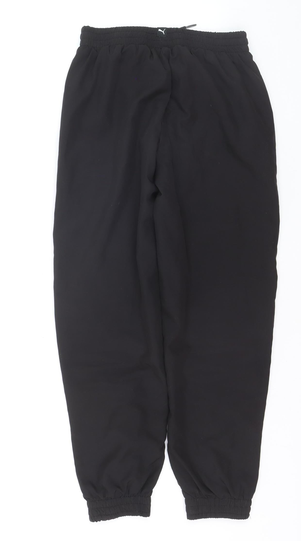 Puma Boys Black 10 Years Jogger Trousers Lightweight Elastic Waist