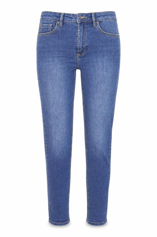 Mango Women’s Blue Skinny Mid-Rise Denim Jeans Size 8