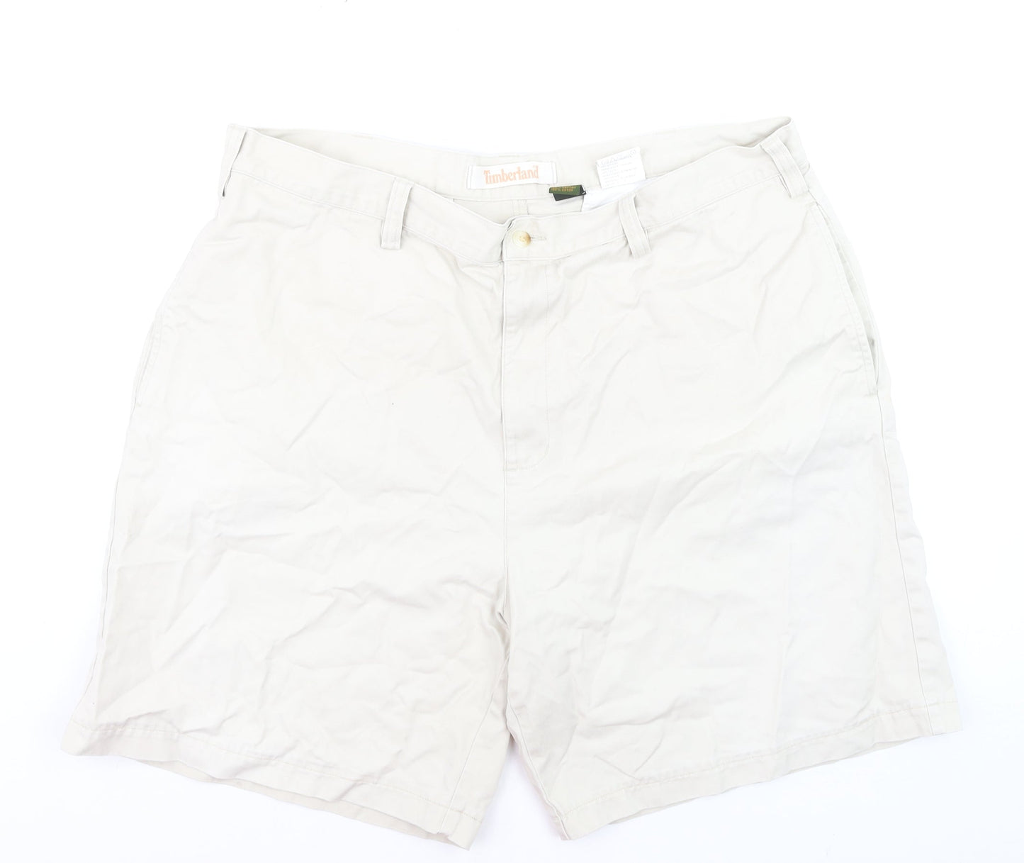 Timberland Men's Beige Chino Shorts Size L 40in Cotton Casual