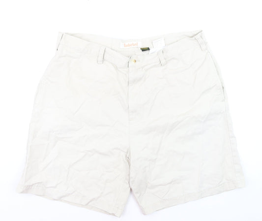 Timberland Men's Beige Chino Shorts Size L 40in Cotton Casual