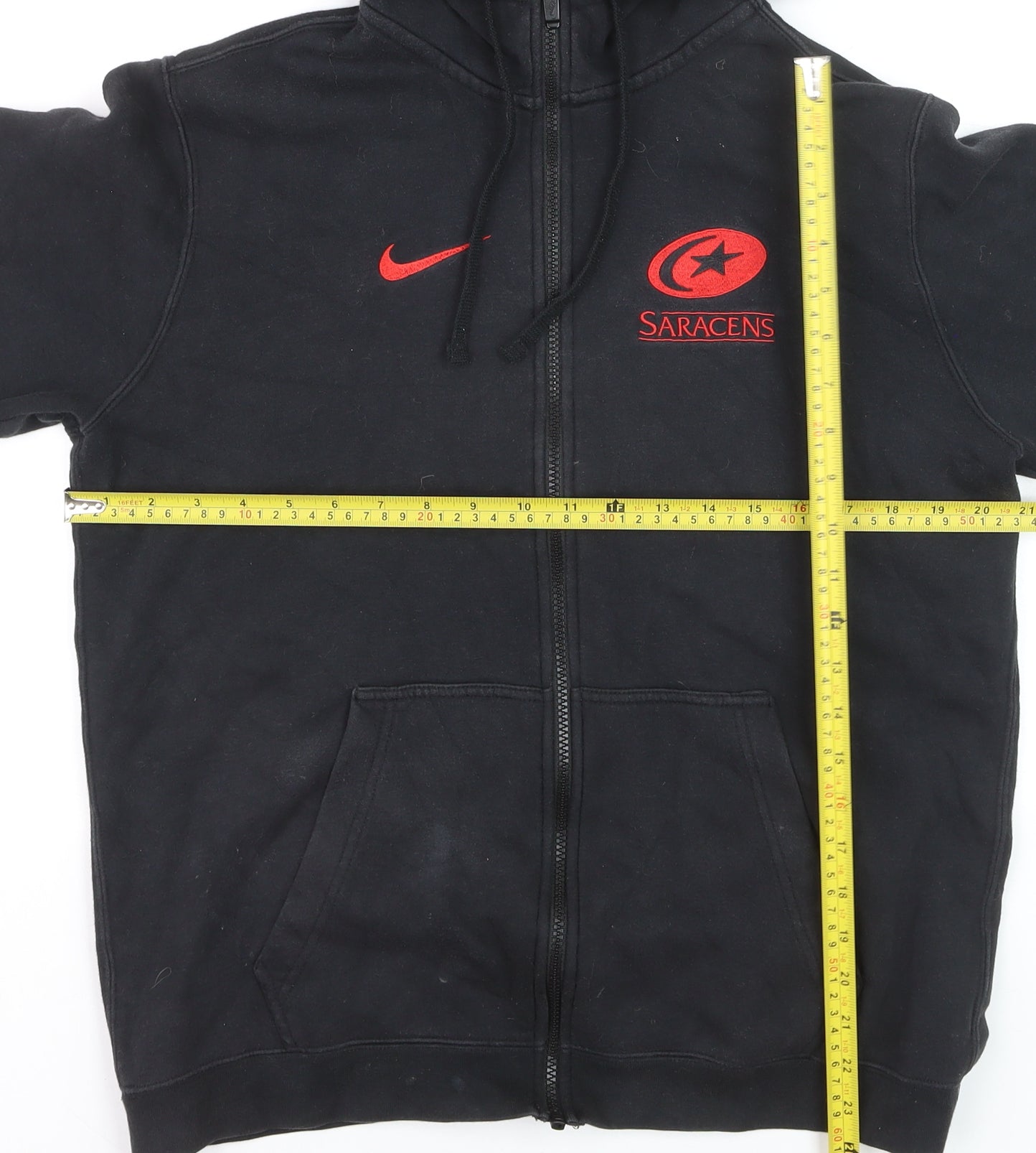 Nike Men’s Black Saracens Rugby Full Zip Hoodie Size M