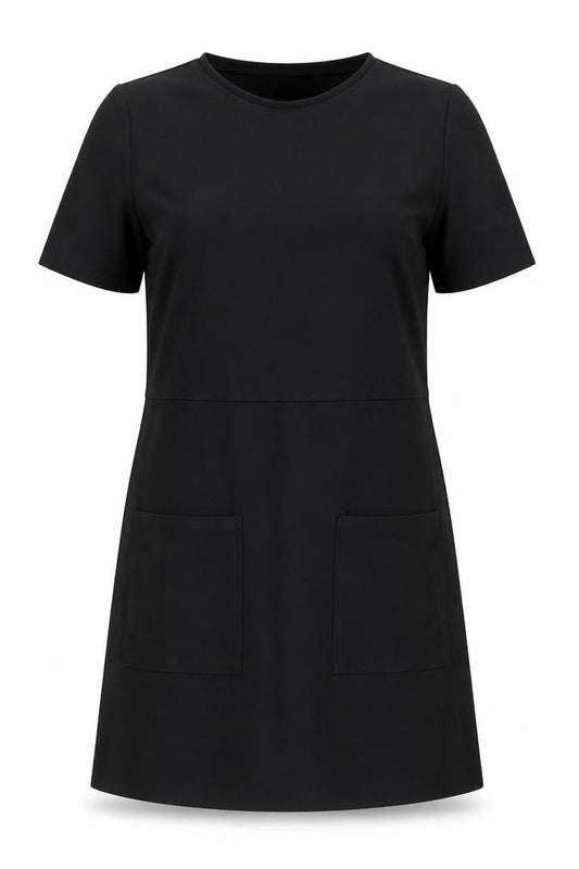 Zara Women Black Short Sleeve Shift Dress Size 8
