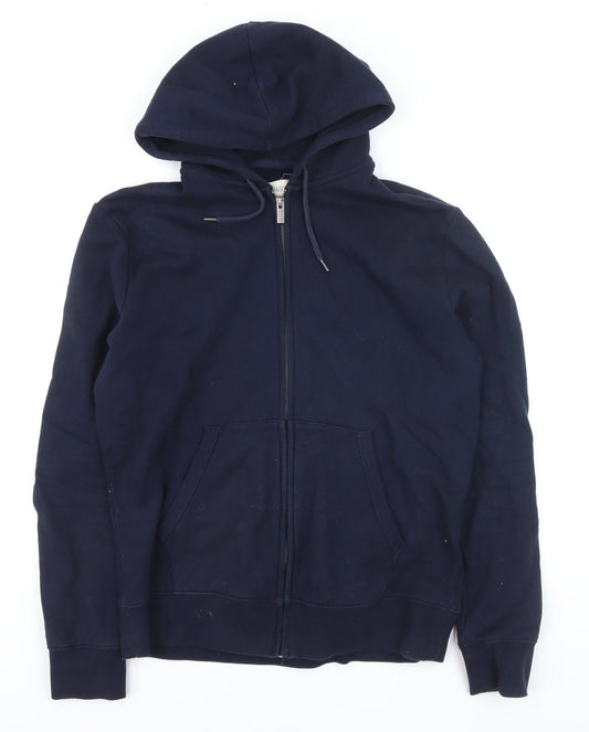 Marks and Spencer Men’s Blue Full Zip Hoodie Size M Cotton