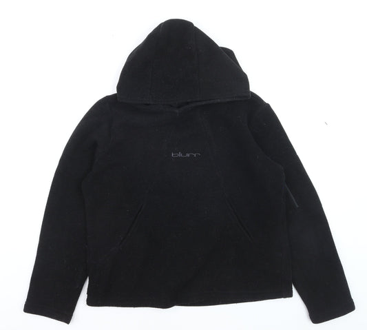 Preloved Blurr Men's Black Fleece Pullover Hoodie Medium - Front