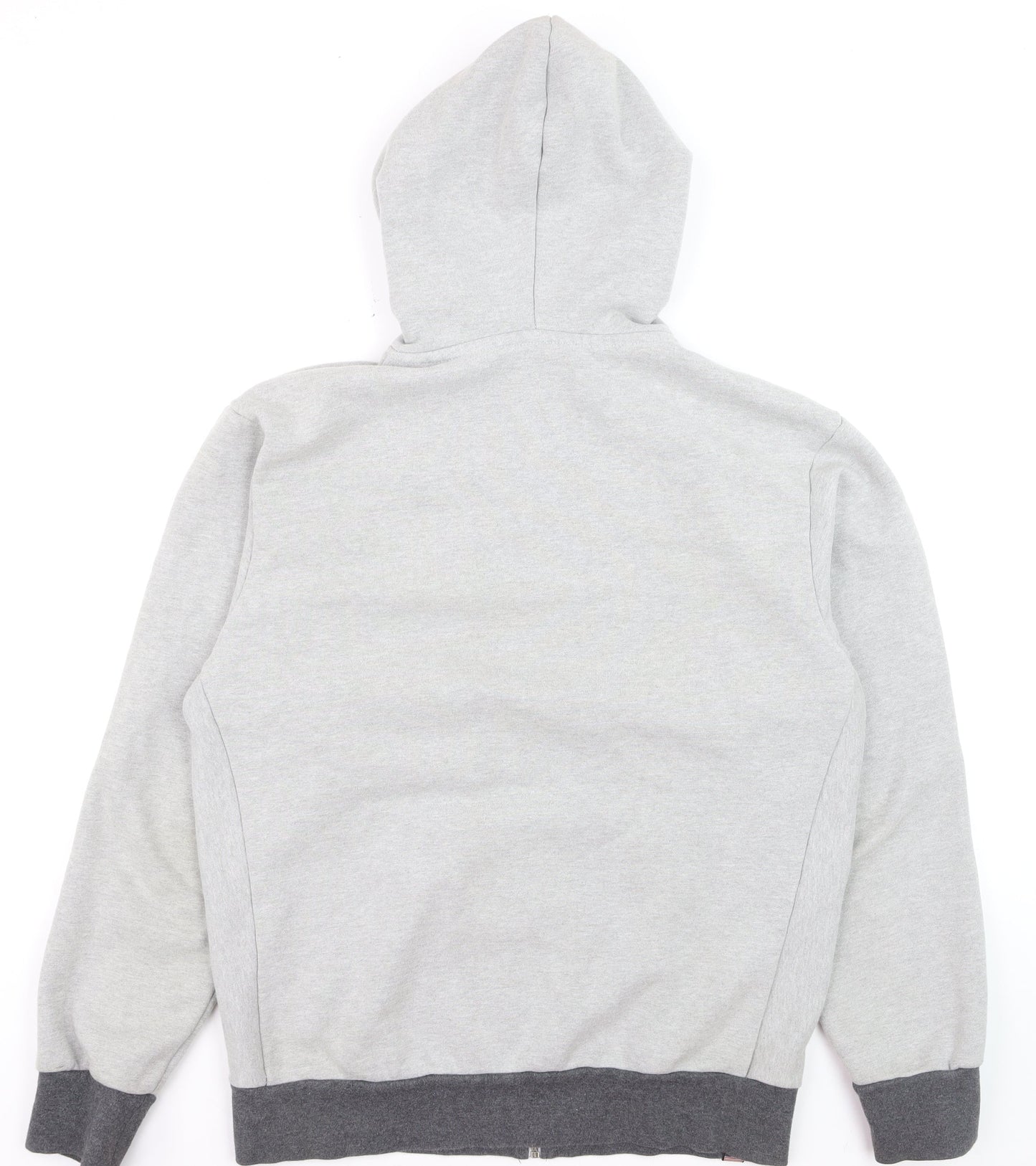 Converse Mens Grey Full Zip Hoodie XL Graphic Sports Sweatshirt