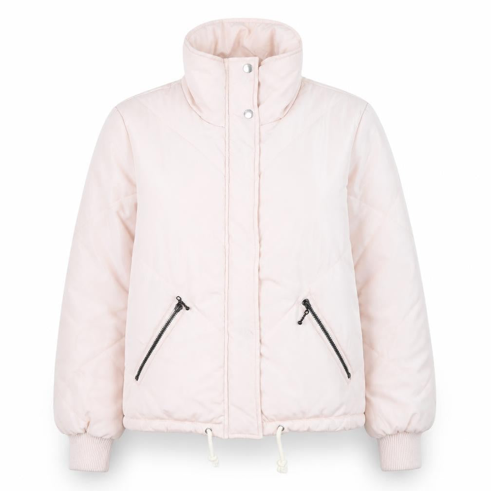 Noisy May Women's Pink Puffer Jacket M Zip Winter Casual Coat