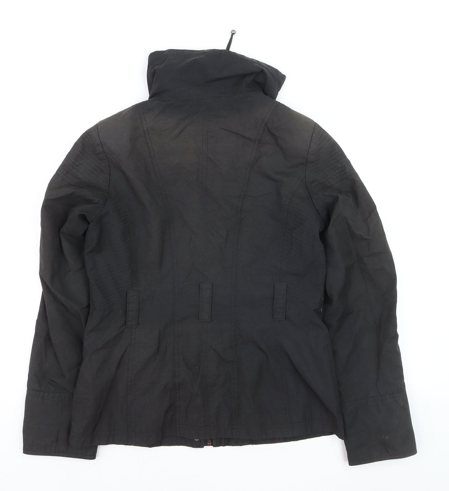 Star by Julien Macdonald Women's Black Hooded Parka Jacket Size 10
