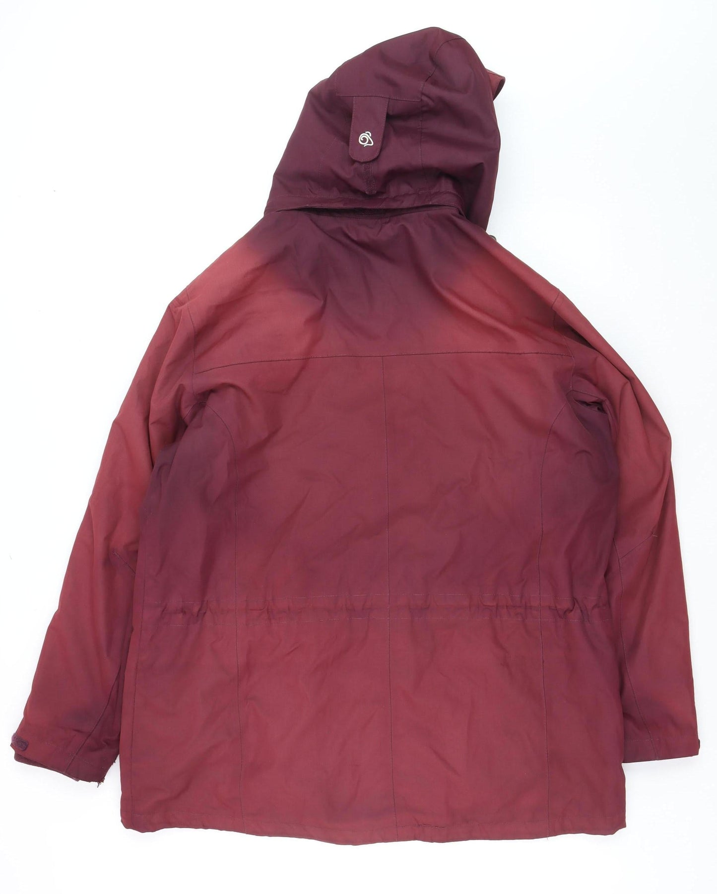 Craghoppers Women's Red Waterproof Hooded Rain Jacket Size 18