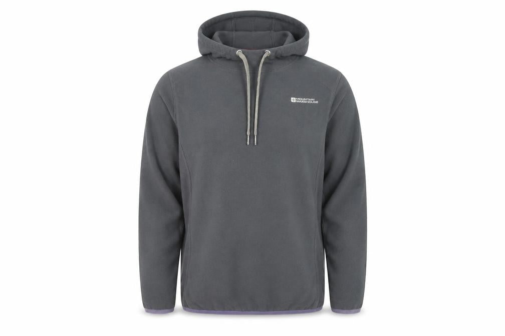Mountain Warehouse Grey Fleece Pullover Hoodie Unisex L Outdoor