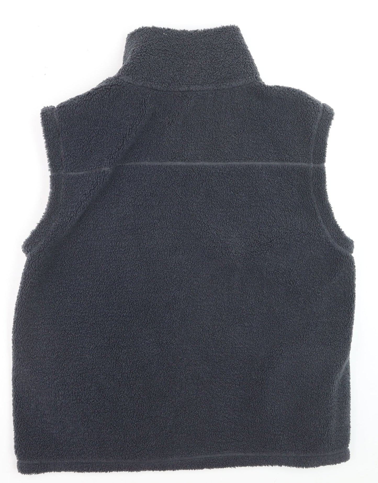 Tu Women Black Fleece Waistcoat Size 14 Full Zip Bodywarmer