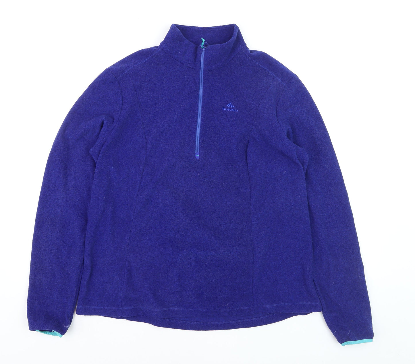 Quechua Men Blue XL Fleece 1/4 Zip Pullover Sweatshirt