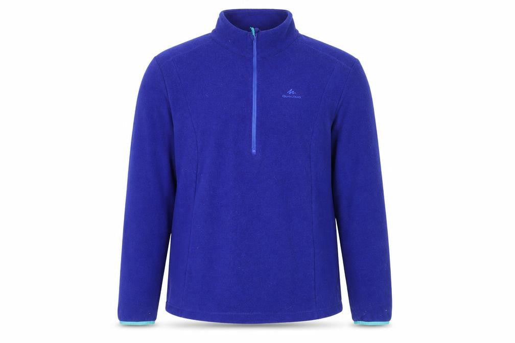 Quechua Men Blue XL Fleece 1/4 Zip Pullover Sweatshirt