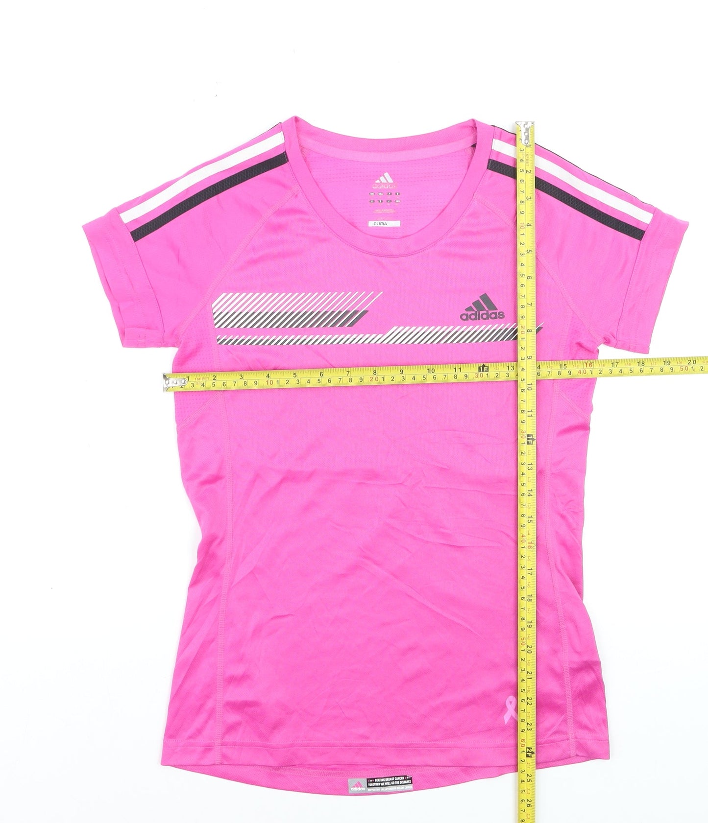 Adidas Girls Pink Climalite Short Sleeve Athletic T-Shirt Size 14 Years