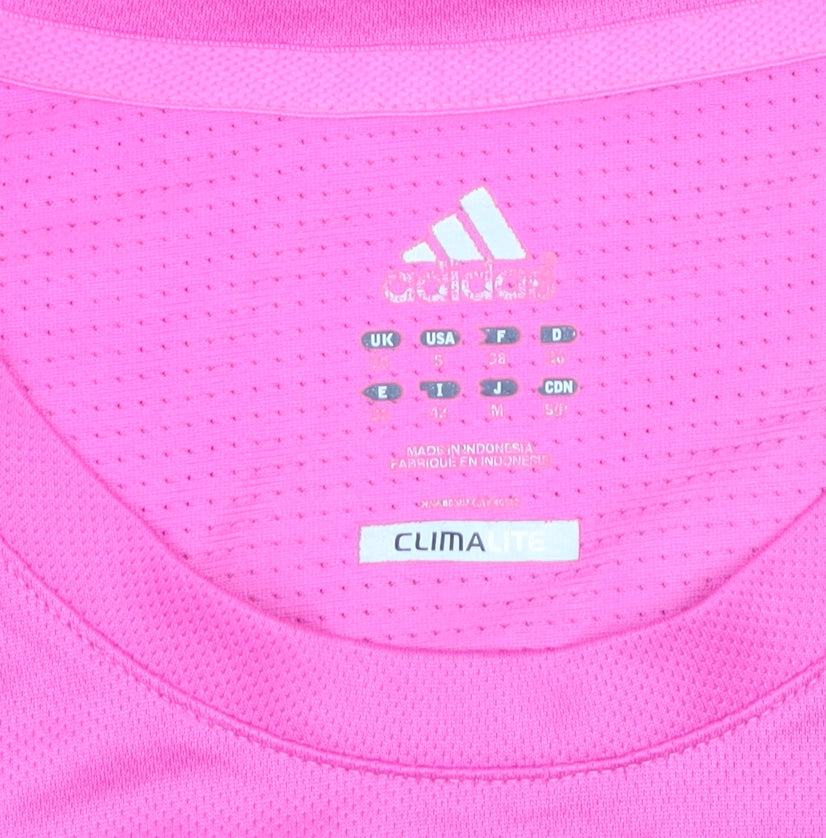 Adidas Girls Pink Climalite Short Sleeve Athletic T-Shirt Size 14 Years