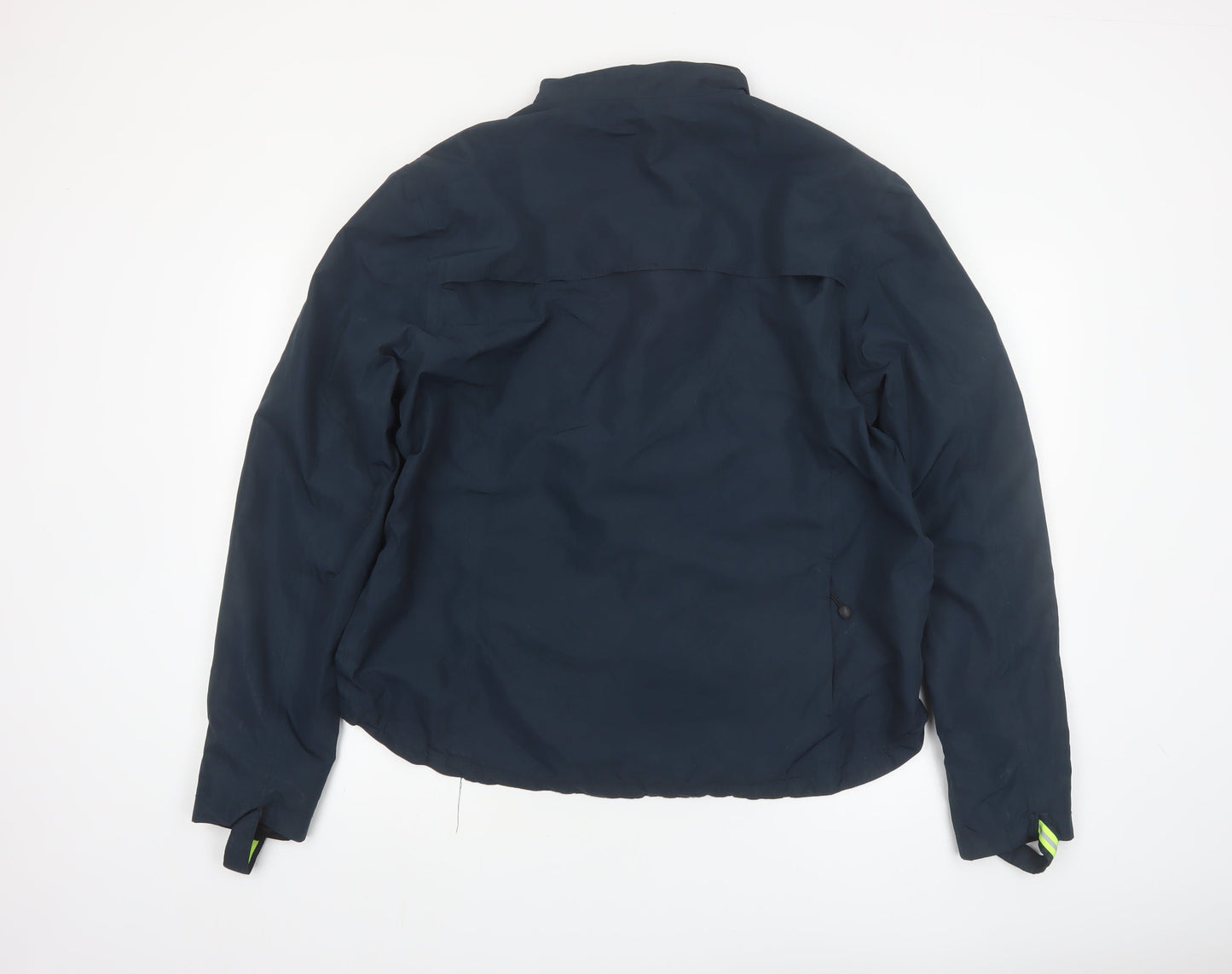 Crane Men's Blue Lightweight Windbreaker Jacket L Reflective Cycling Coat