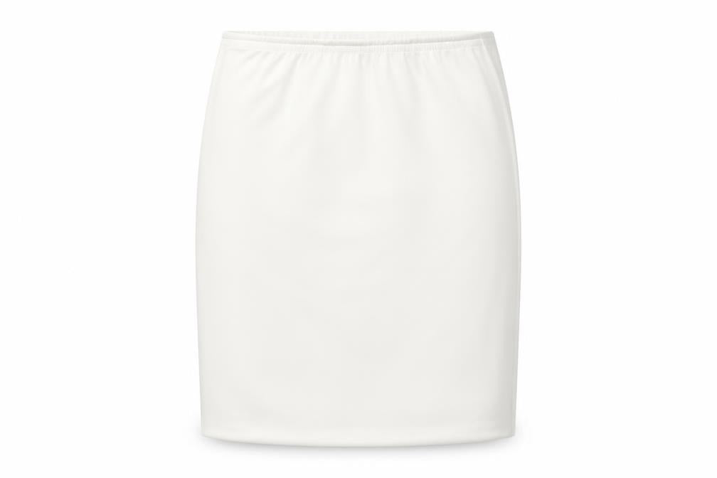 EGO Women's White Size 8 Short Pencil Skirt Polyester Blend