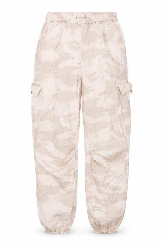 Next Women's Beige Camouflage Cargo Trousers XS Long Cotton