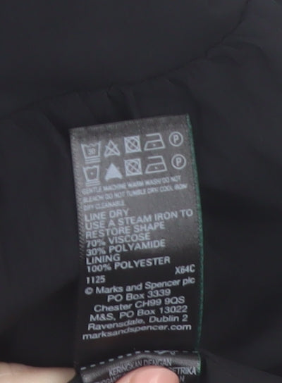 Marks and Spencer Women's Black Size 12 Sleeveless Skater Dress