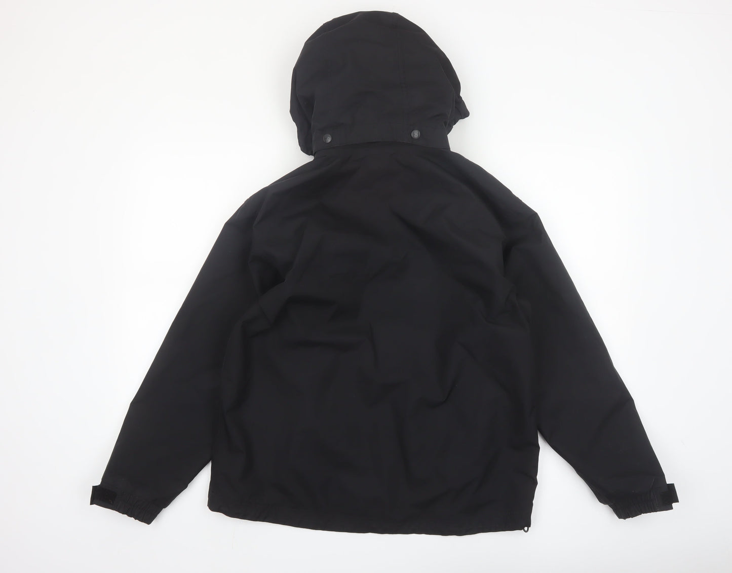 Helly Hansen Boys Black Hooded Waterproof Rain Coat Jacket 14 Years