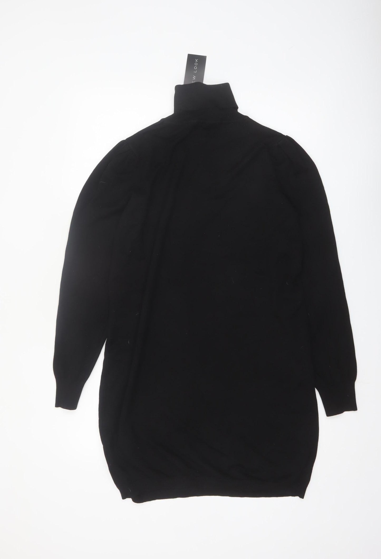 New Look Women Black Roll Neck Long Sleeve Jumper Dress Size 18