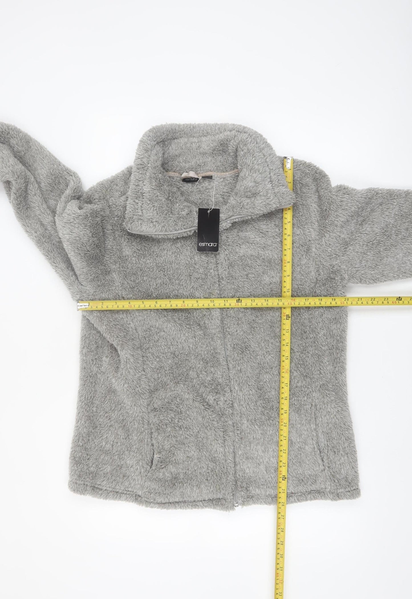 Esmara Women Grey Fleece Zip Up Jacket Size 18 Regular