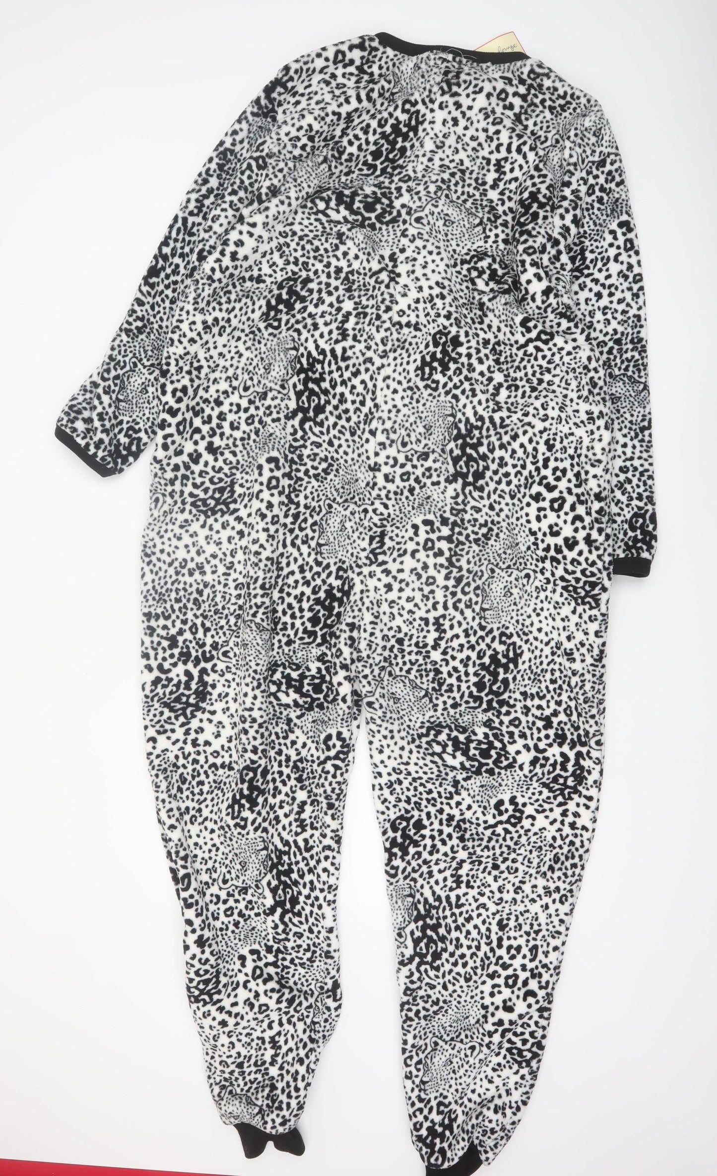 Love to Lounge Women's Black Animal Print Fleece One Piece Size 18-20