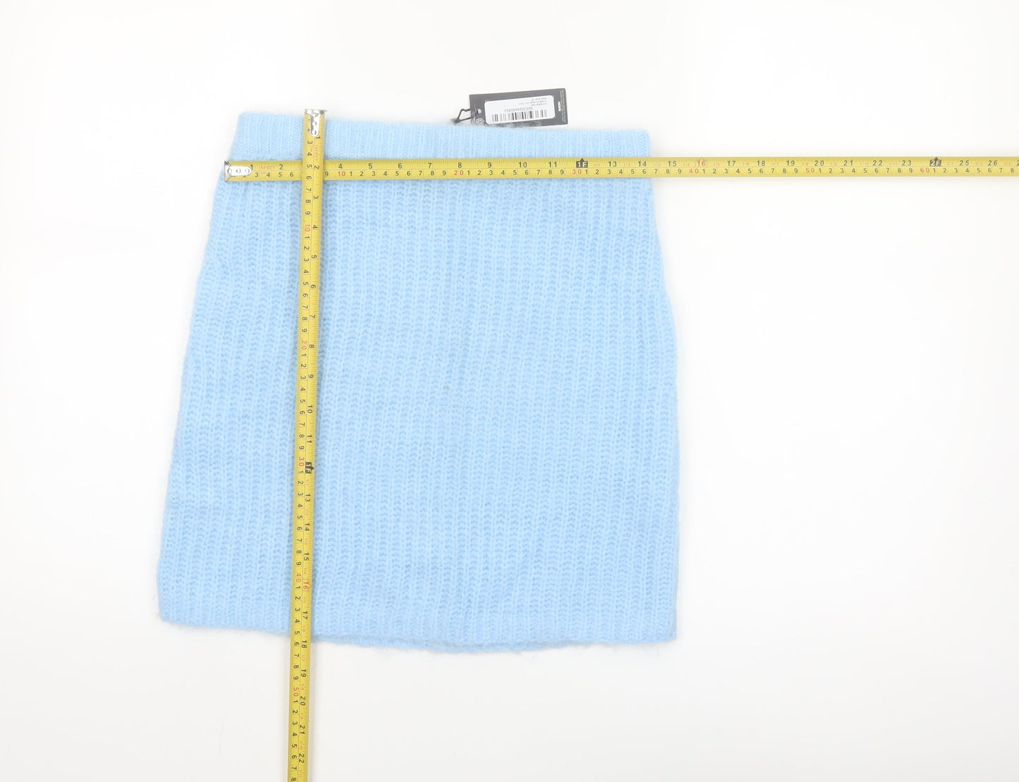 PrettyLittleThing Women’s Blue Knit Short Pencil Skirt Size S