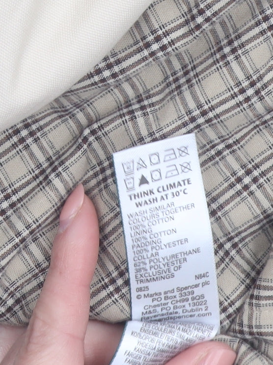 Marks and Spencer Men's Beige Water Resistant Rain Jacket Medium