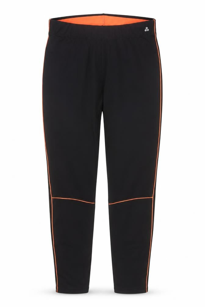 Papaya Active Black Orange Trim Women's M Leggings Polyester Elastane