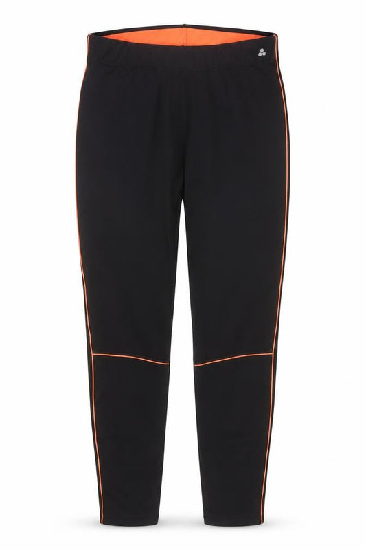 Papaya Active Black Orange Trim Women's M Leggings Polyester Elastane