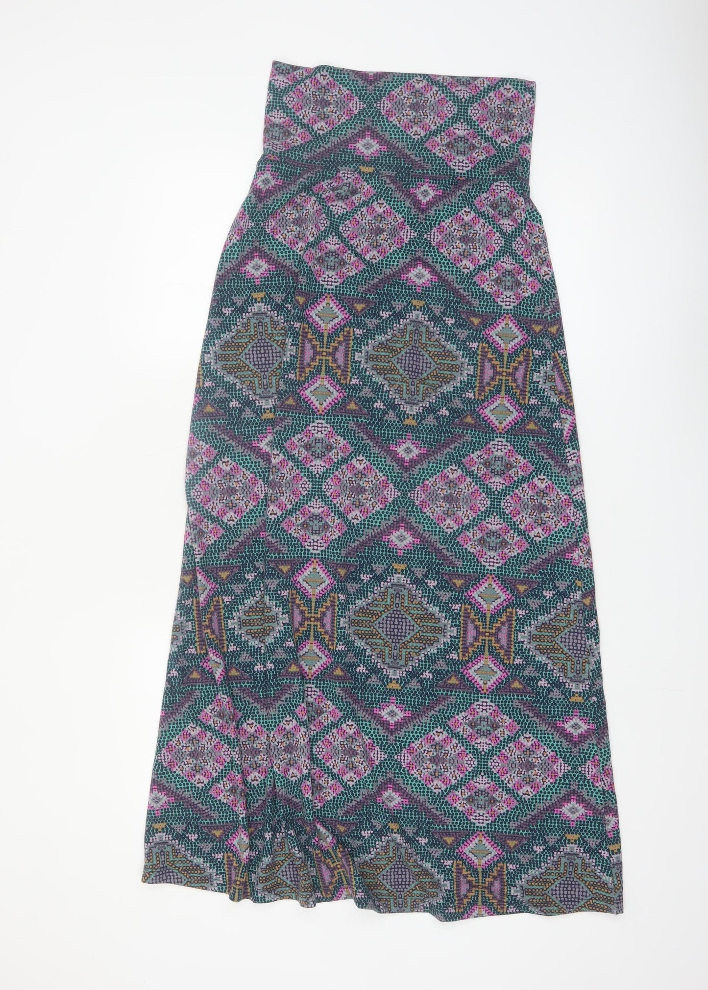 Mossimo Women’s Multicoloured Geometric Midi A-Line Skirt XS