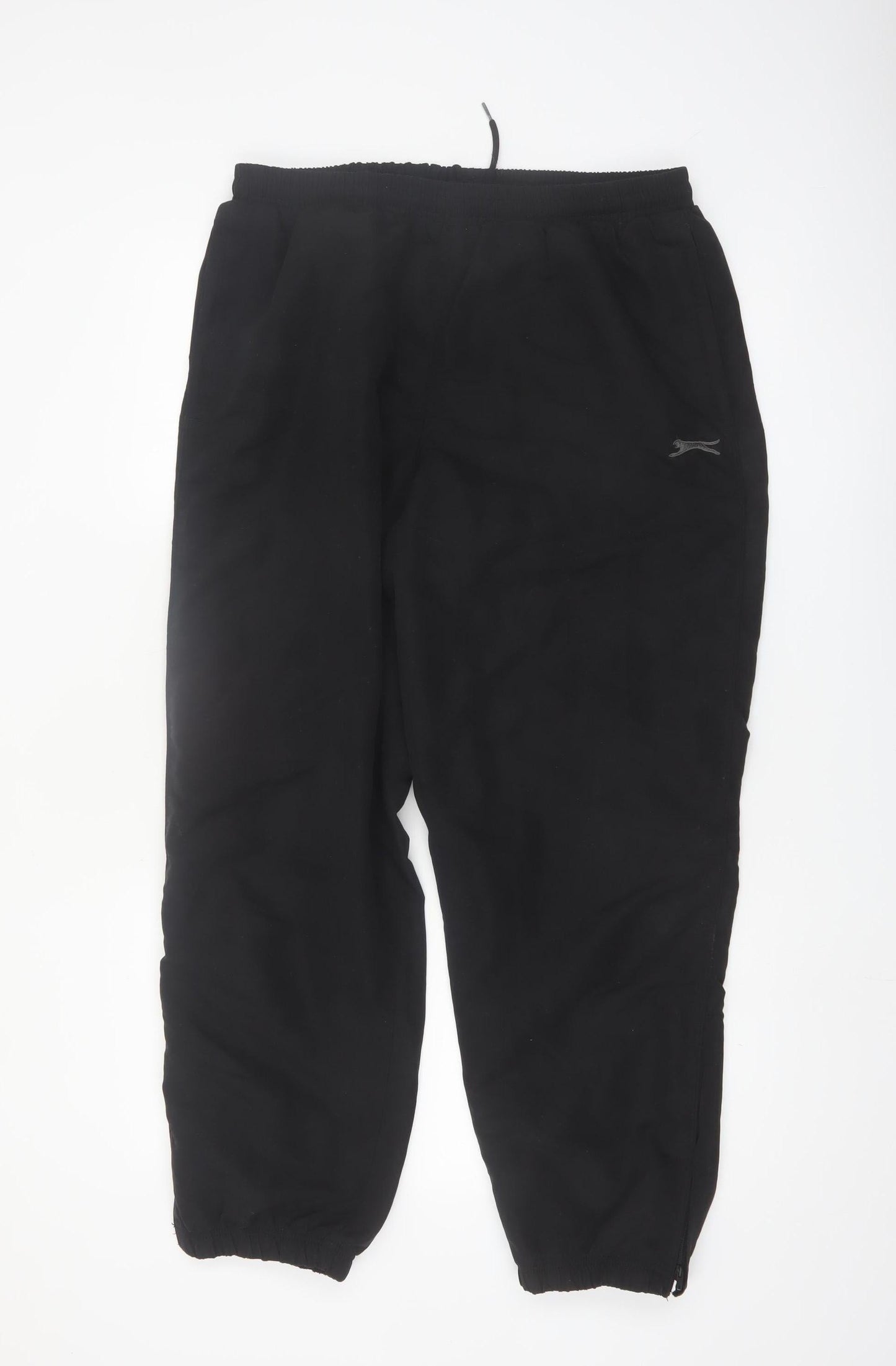 Slazenger Men Black XL Jogger Sweatpants Polyester Elastic Waist