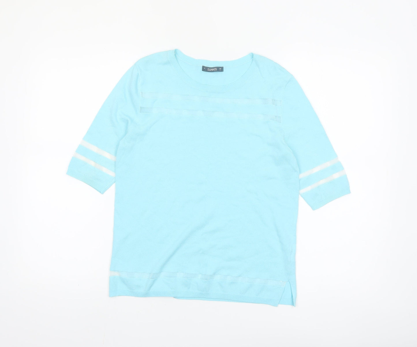 Dunnes Women Blue Basic Short Sleeve Crew Neck T-Shirt S