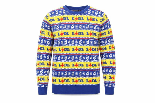 Livergy Men’s Blue Lidl Christmas Fair Isle Crew Neck Jumper M