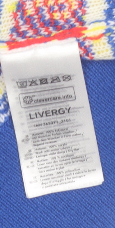 Livergy Men’s Blue Lidl Christmas Fair Isle Crew Neck Jumper M