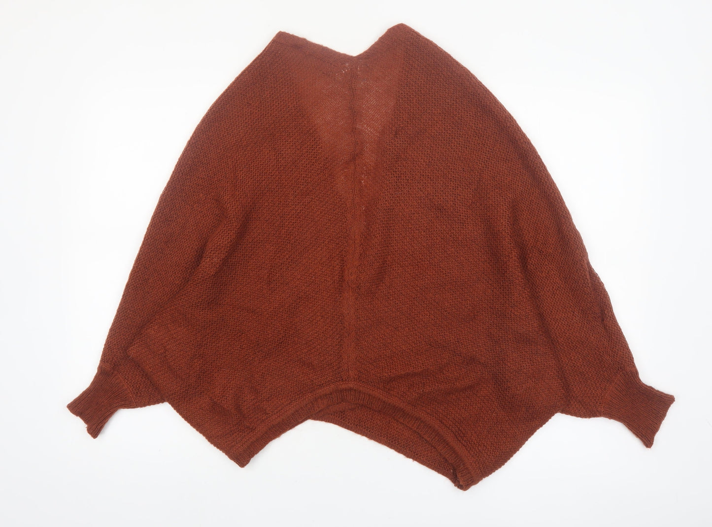 Wallis Women’s Brown Wrap Knit Jumper S V-Neck Dolman Sleeve