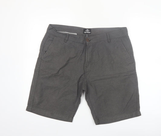 Threadbare Men's Grey Chino Shorts Size 36 Cotton Casual Summer