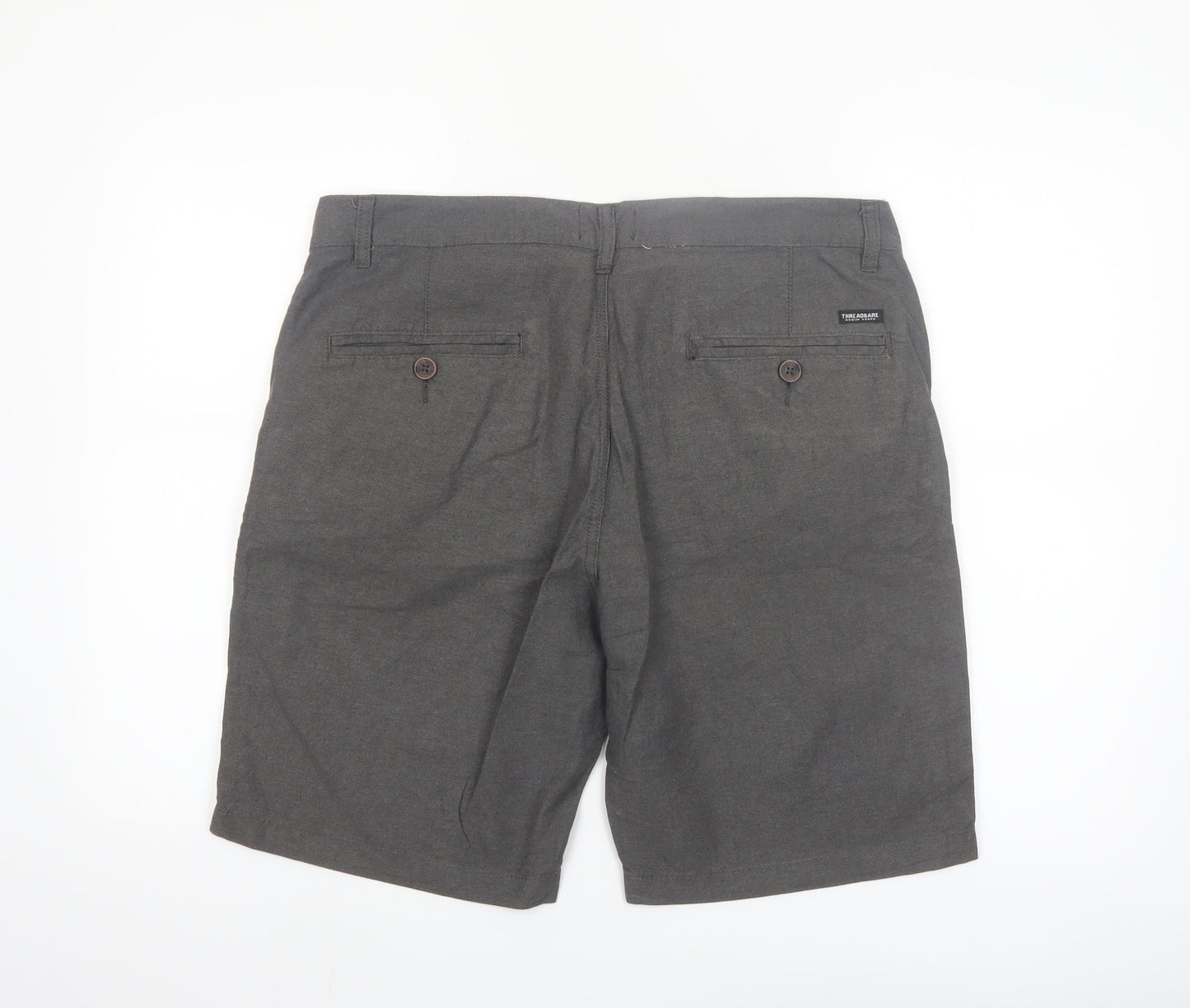 Threadbare Men's Grey Chino Shorts Size 36 Cotton Casual Summer