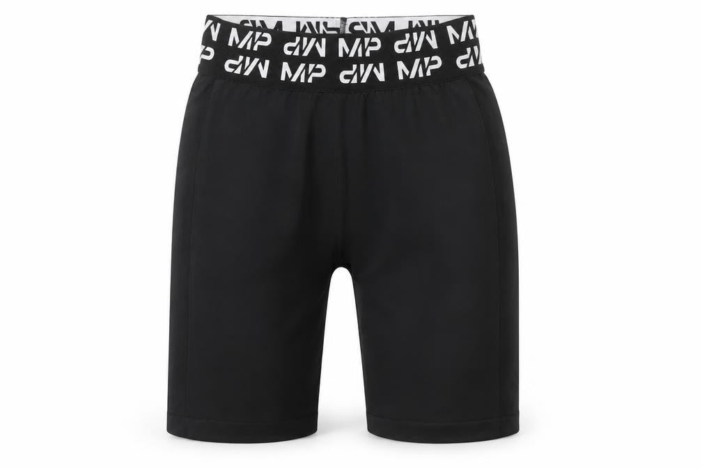 MP Womens Black Biker Activewear Shorts Size M Elastic Waist Stretch